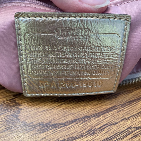 Coach Satchel Shoulder Handbag in Poppy Madras Print, Pre-Owned, 13”X 9” - Picture 5 of 12